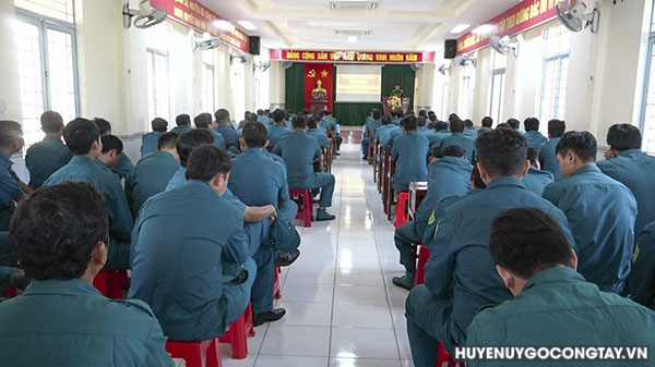 Ban Chỉ huy Quân sự huyện Gò Công Tây tổ chức Hội nghị quán triệt phổ biến nhiệm vụ huấn luyện năm 2025